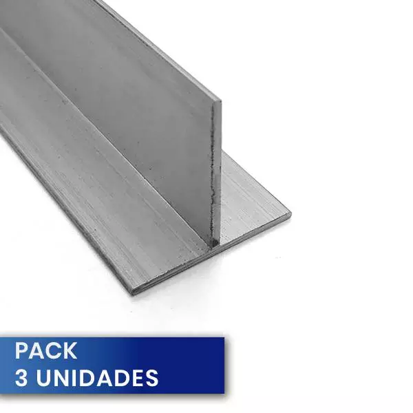 Perfil de Aluminio T - Pack x3